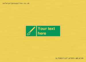 Custom sign safe condition Line throwing appliance